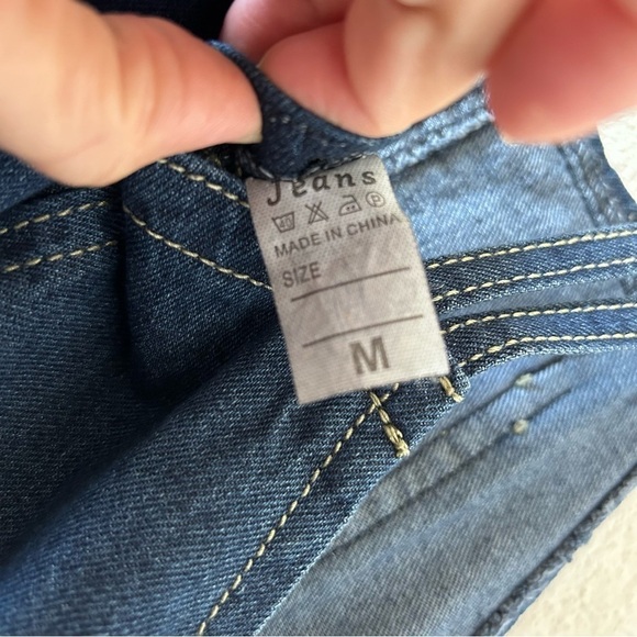 M Jeans Women’s Skirt Overall Medium Blue cottage Core Western Coastal Rodeo - Picture 9 of 10